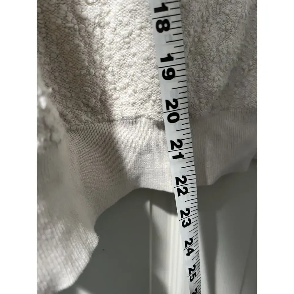 Free People Women Found My Friend Pullover Sweater Cream Petite Small A000390